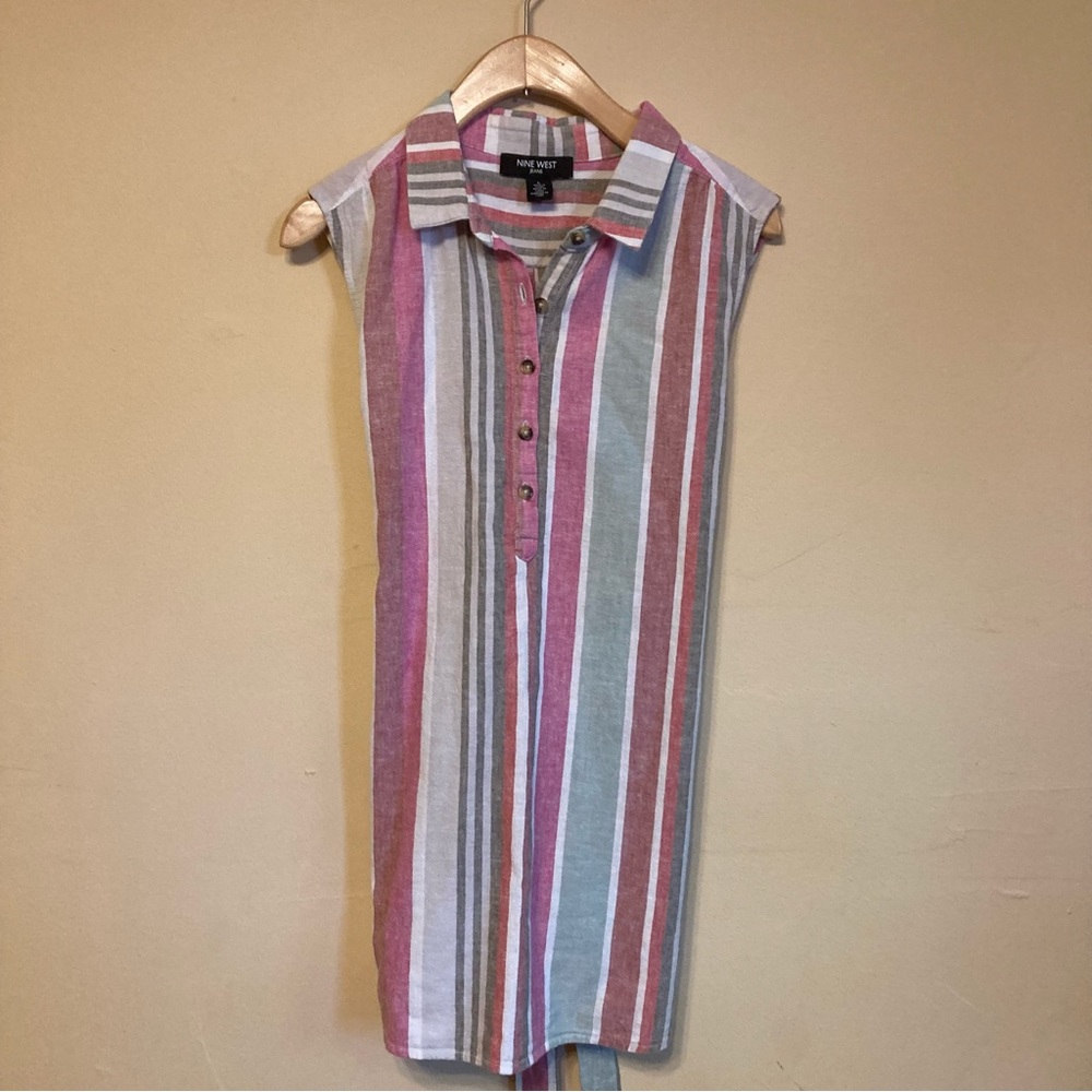 Nine West striped sleeveless top